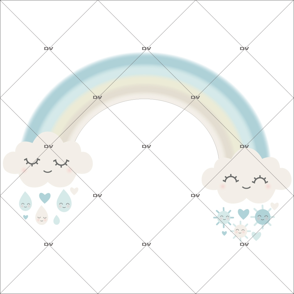 sticker-chambre-bebe-arc-en-ciel-nuages-doux-reves-coeur-gouttes-de-pluie-soleil-bleu-enfant-garcon-tissu-adhesif-enlevable-encres-ecologiques-DECO-VITRES