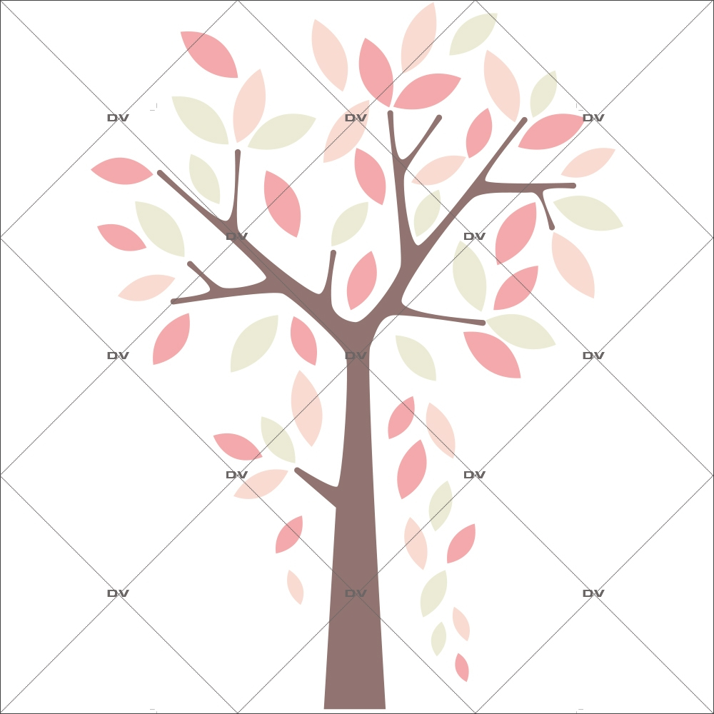 sticker-chambre-bebe-arbre-pluie-de-feuilles-rose-enfant-fille-tissu-adhesif-enlevable-encres-ecologiques-DECO-VITRES