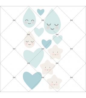 sticker-chambre-bebe-coeurs-gouttes-de-pluie-etoiles-bleu-enfant-garcon-tissu-adhesif-enlevable-encres-ecologiques-DECO-VITRES