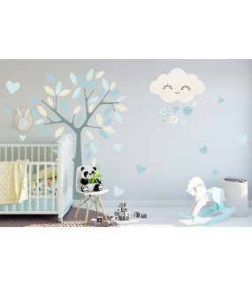 stickers-chambre-bebe-tissu-sans-pvc-encres-ecologiques-enfant-nuages-coeurs-arbre-soleil-garcon-DECO-VITRES