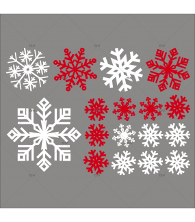 Sticker-cristaux-de-neige-flocons-rouges-blancs-paysage-hiver-vitrophanie-décoration-vitrine-noël-électrostatique-sans-colle-repositionnable-réutilisable-DECO-VITRES