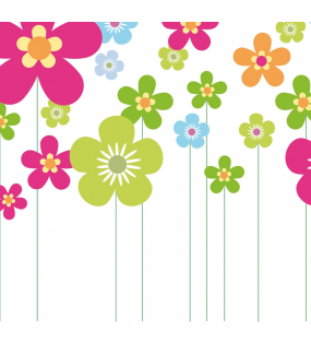 Sticker-frises-de-fleurs-multicolores-printemps-été-vitrophanie-décoration-vitrine-estivale-printanière-électrostatique-sans-colle-repositionnable-réutilisable-DECO-VITRES