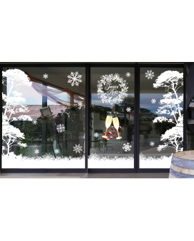 Sticker-pin-parasol-arbre-givré-blanc-paysage-hiver-vitrophanie-décoration-vitrine-noël-électrostatique-sans-colle-repositionnable-réutilisable-DECO-VITRES