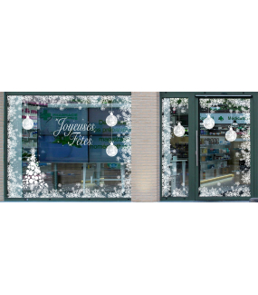 Sticker-sapin-en-boules-de-noël-et-cristaux-blanc-thème-moderne-graphique-vitrophanie-décoration-vitrine-noël-électrostatique-sans-colle-repositionnable-réutilisable-DECO-VITRES