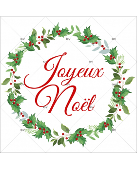 sticker-couronne-de-houx-joyeuses-fetes-retro-vitrine-noel-electrostatique-vitrophanie-sans-colle-DECO-VITRES-CR8