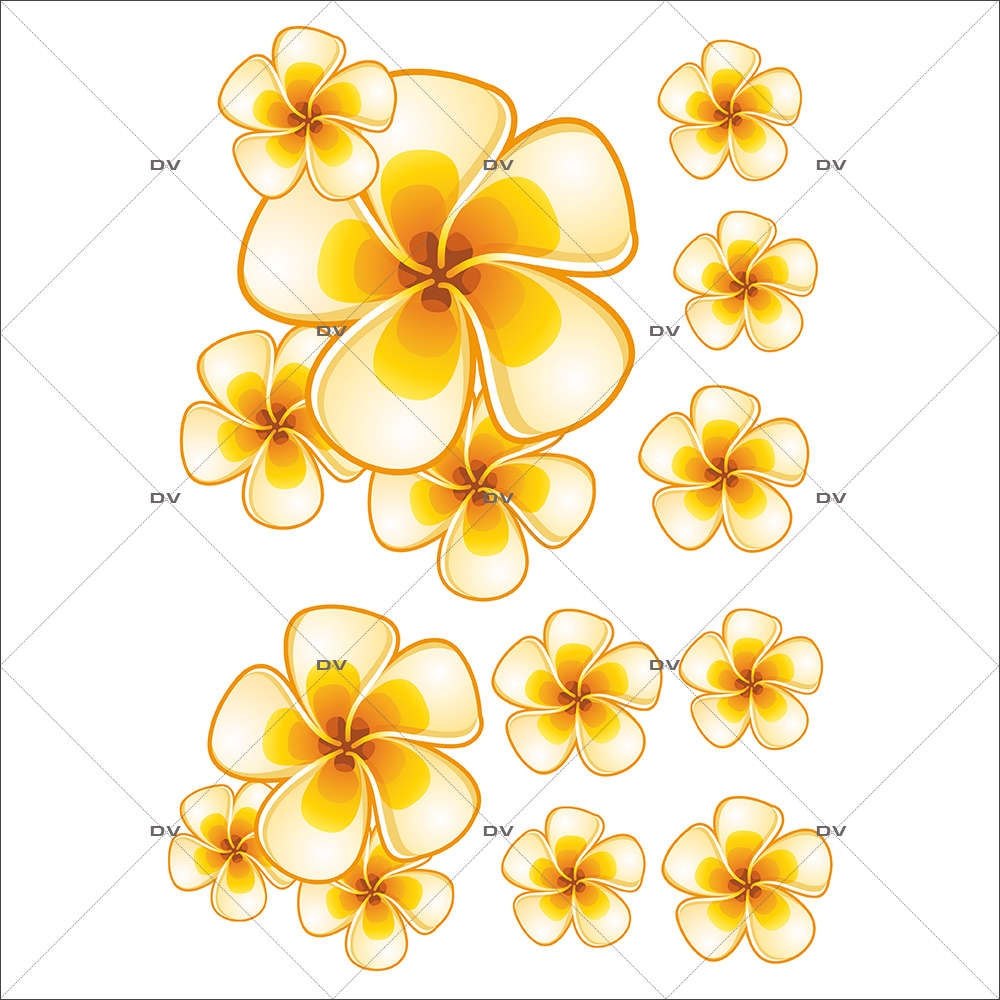 Sticker-fleurs-de-tiaré-fleurs-exotiques-été-vitrophanie-décoration-vitrine-estivale-électrostatique-sans-colle-repositionnable-réutilisable-DECO-VITRES