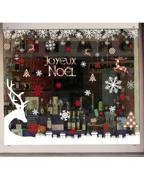 vitrine-noel-decoration-ecossais-renne-cadeaux-cristaux-vitrophanies-noel-electrostatique-sans-colle-stickers-DECO-VITRES