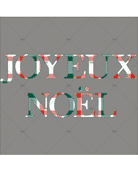 JN34 - Sticker Joyeux Noël écossais