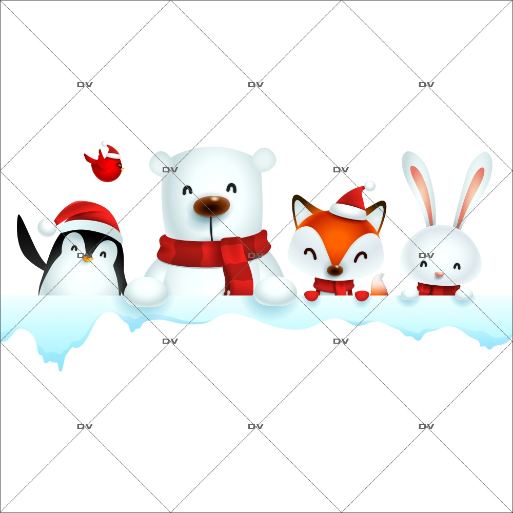 sticker-etagere-animaux-noel-pingouin-ours-polaire-renard-oiseau-lapin-neige-vitrine-noel-electrostatique-vitrophanie-sans-colle-DECO-VITRES-LUD2