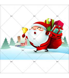 sticker-pere-noel-hotte-cadeaux-clochette-paysage-de-neige-vitrine-noel-electrostatique-vitrophanie-sans-colle-DECO-VITRES-LUD6