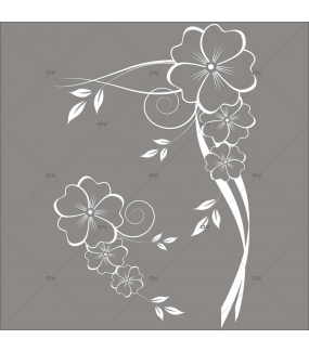 Sticker-angle-de-fleurs-blanches-été-vitrophanie-décoration-vitrine-estivale-électrostatique-sans-colle-repositionnable-réutilisable-DECO-VITRES