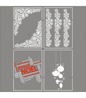 Lot-promotionnel-4-stickers-vitrine-noel-chic-puppies-cristaux-frises-et-angles-suspensions-boules-texte-joyeux-noel-multilingue-electrostatique-sans-colle-repositionnable-DECO-VITRES-KIT103