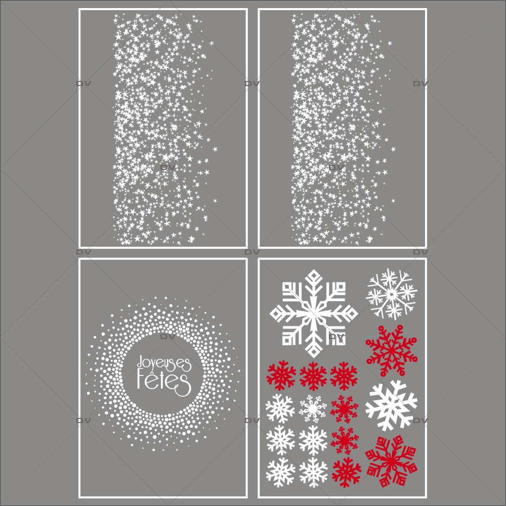 lot-promotionnel-4-stickers-vitrine-noel-etincelant-electrostatique-sans-colle-repositionnable-etoiles-cristaux-couronne-joyeuses-fetes-flocons-DECO-VITRES-KIT14