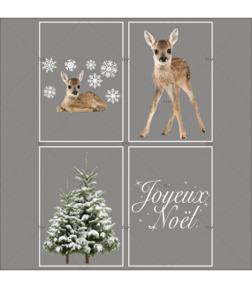 lot-promotionnel-4-stickers-vitrine-noel-nature-sapins-enneiges-hiver-texte-joyeux-noel-faons-electrostatique-sans-colle-repositionnable-DECO-VITRES-KIT304