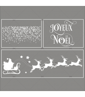 Lot-promotionnel-3-stickers-vitrine-noel-etoile-traineau-rennes-du-pere-noel-joyeux-noel-frises-etoiles-electrostatique-sans-colle-repositionnable-DECO-VITRES-KIT79