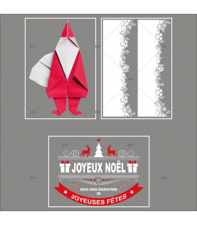 lot-promotionnel-3-stickers-vitrine-noel-origami-cristaux-frises-neige-pere-noel-banniere-joyeux-noel-electrostatique-sans-colle-repositionnable-DECO-VITRES-KIT96