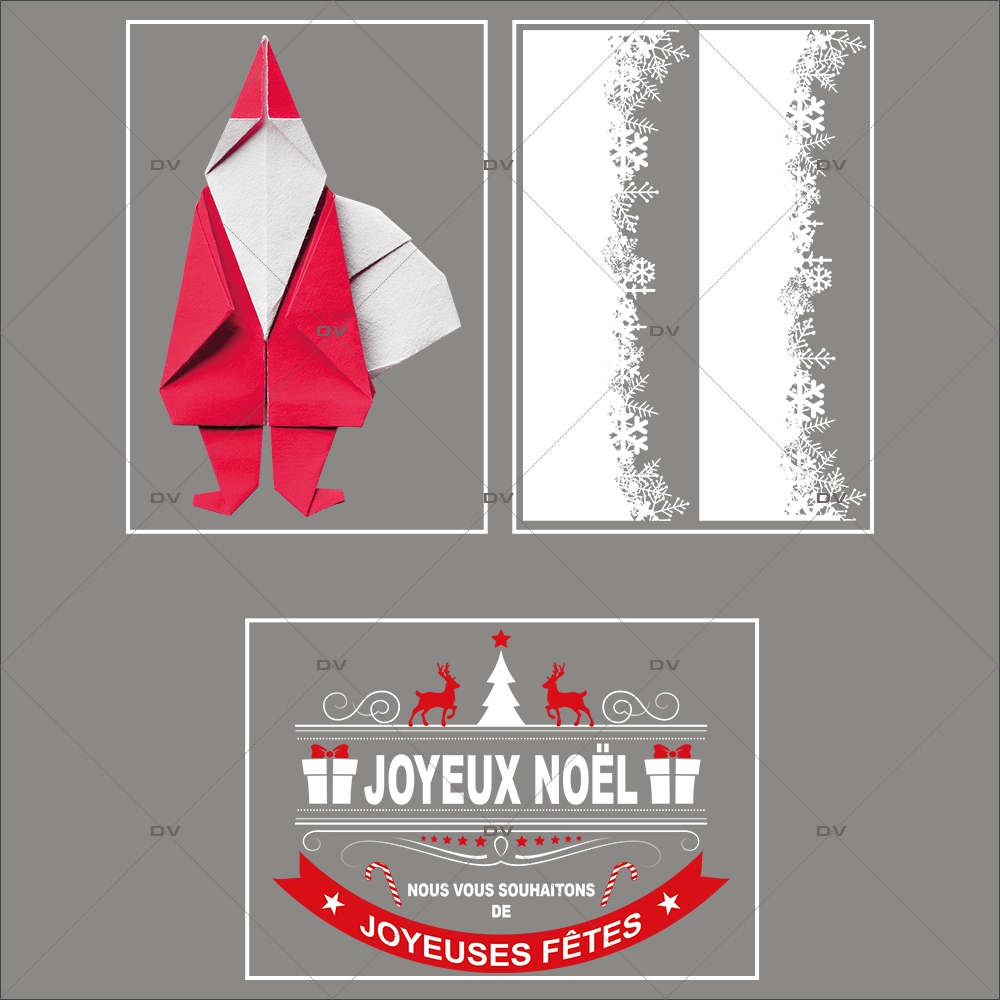 lot-promotionnel-3-stickers-vitrine-noel-origami-cristaux-frises-neige-pere-noel-banniere-joyeux-noel-electrostatique-sans-colle-repositionnable-DECO-VITRES-KIT97