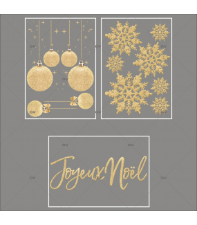 lot-promotionnel-3-stickers-vitrine-noel-dore-cristaux-frises-de-boules-dorees-texte-joyeux-noel-electrostatique-sans-colle-repositionnable-DECO-VITRES-KIT56