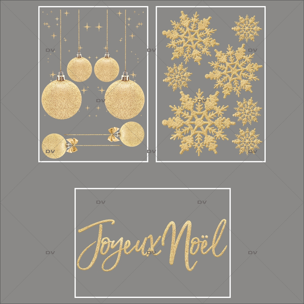 lot-promotionnel-3-stickers-vitrine-noel-dore-cristaux-frises-de-boules-dorees-texte-joyeux-noel-electrostatique-sans-colle-repositionnable-DECO-VITRES-KIT56