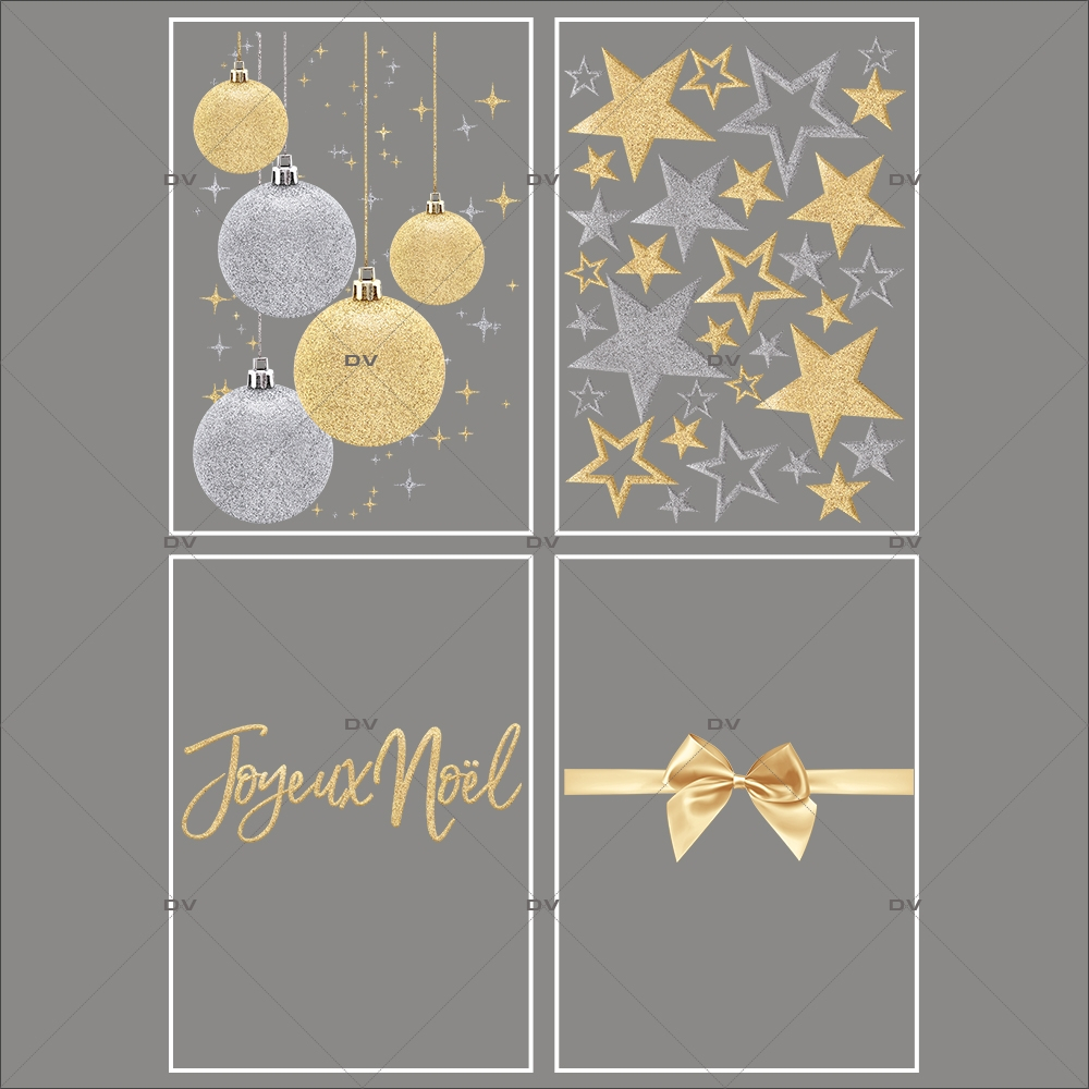 lot-promotionnel-4-stickers-vitrine-noel-dore-etoiles-dorees-et-argentees-suspensions-boules-de-noel-ruban-noeud-cadeau-or-electrostatique-sans-colle-repositionnable-DECO-VITRES-KIT59 lot-promotionnel-4-stickers-vitrine-noel-dore-etoiles-dorees-et-argentees-suspensions-boules-de-noel-ruban-noeud-cadeau-or-electrostatique-sans-colle-repositionnable-DECO-VITRES-KIT59