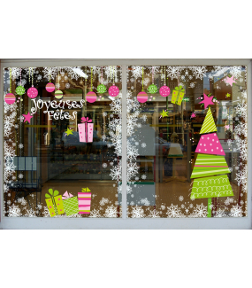 photo-decoration-vitrine-noel-girly-sapin-stylise-paquets-cadeau-boules-rose-vert-vitrophanie-electrostatique-DECO-VITRES