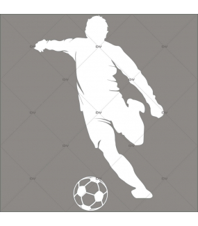 Sticker-footballeur-but-foot-vitrophanie-décoration-vitrine-événementielle-électrostatique-sports-fêtes-sans-colle-repositionnable-réutilisable-DECO-VITRES