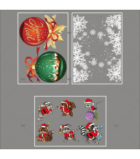 lot-promotionnel-3-stickers-vitrine-noel-petillant-frises-entourage-cristaux-animaux-deguises-boules-geantes-joyeux-noel-electrostatique-sans-colle-repositionnable-DECO-VITRES-KIT83