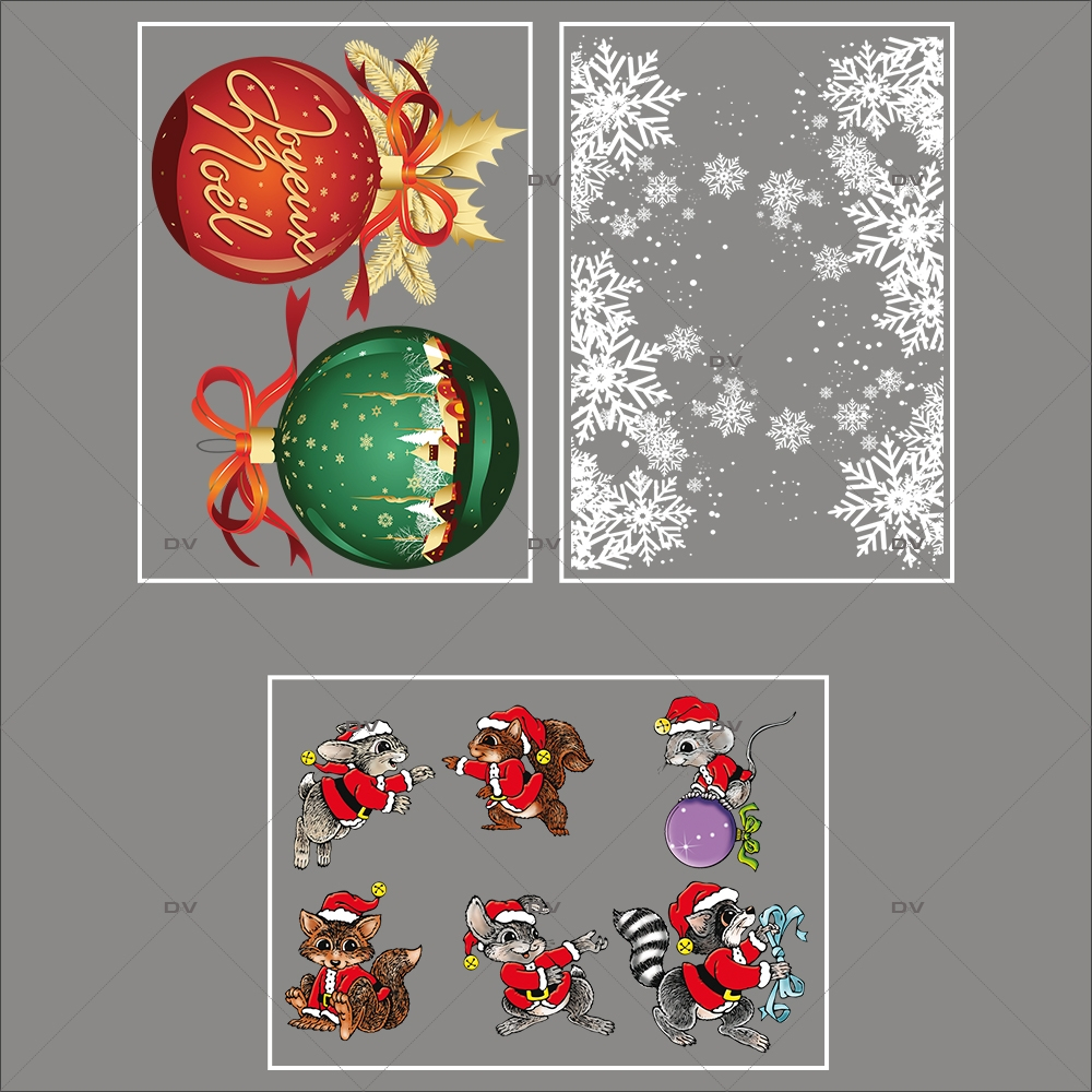 lot-promotionnel-3-stickers-vitrine-noel-petillant-frises-entourage-cristaux-animaux-deguises-boules-geantes-joyeux-noel-electrostatique-sans-colle-repositionnable-DECO-VITRES-KIT83