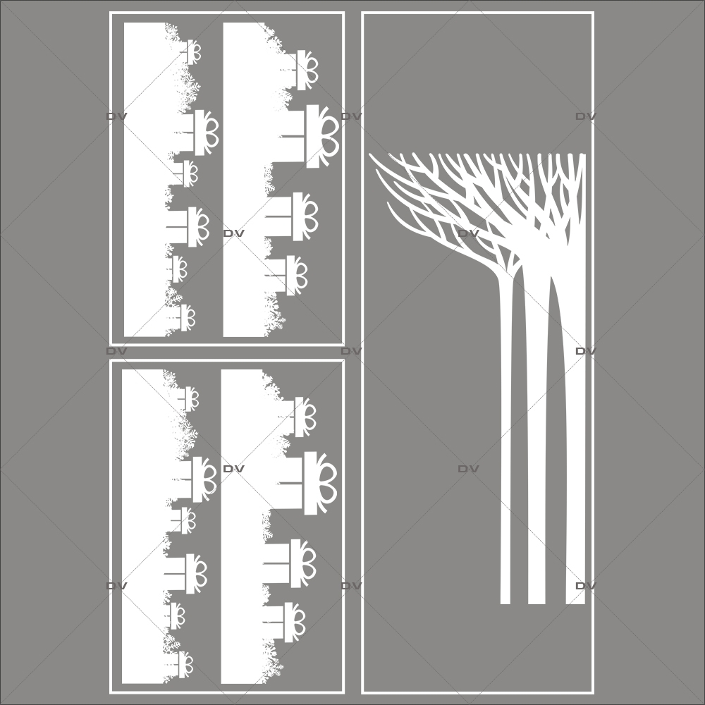 lot-promotionnel-3-stickers-vitrine-noel-paysage-givre-frises-de-cadeaux-et-cristaux-foret-arbres-givres-electrostatique-sans-colle-repositionnable-DECO-VITRES-KIT123