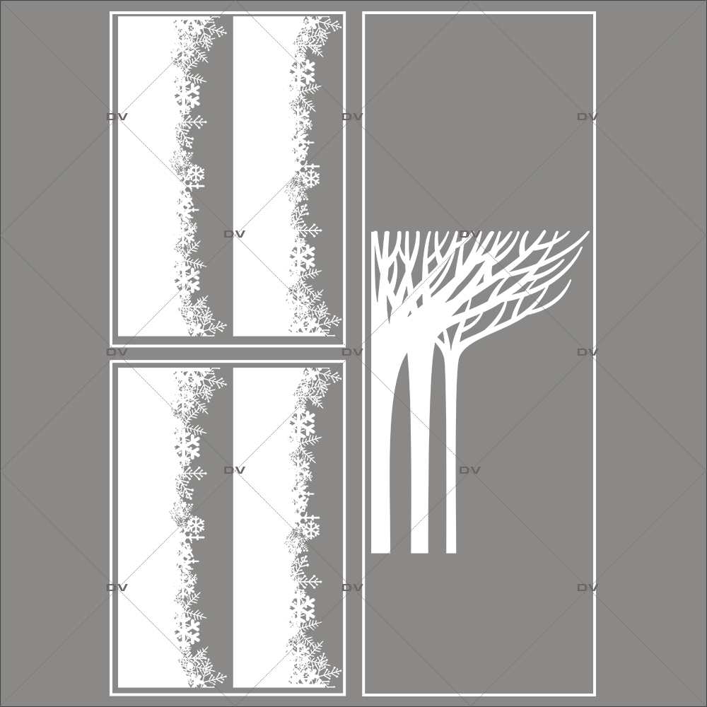 lot-promotionnel-3-stickers-vitrine-noel-paysage-givre-frises-de-cristaux-foret-arbres-givres-electrostatique-sans-colle-repositionnable-DECO-VITRES-KIT125