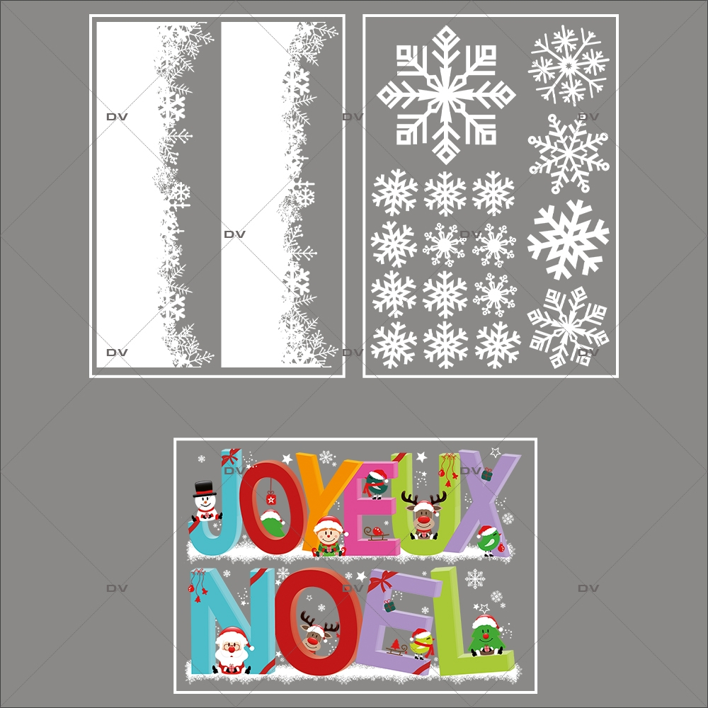 lot-promotionnel-3-stickers-vitrine-noel-cartoon-frises-de-cristaux-banderolle-joyeux-noel-electrostatique-sans-colle-repositionnable-DECO-VITRES-KIT137