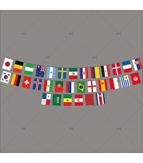 Sticker-foot-drapeaux-internationaux-français-France-vitrophanie-décoration-vitrine-événementielle-électrostatique-sports-fêtes-sans-colle-repositionnable-réutilisable-DECO-VITRES