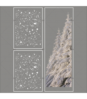 lot-promotionnel-3-stickers-vitrine-noel-polaire-frises-flocons-foret-sapins-enneigés-electrostatique-sans-colle-repositionnable-DECO-VITRES-KIT65