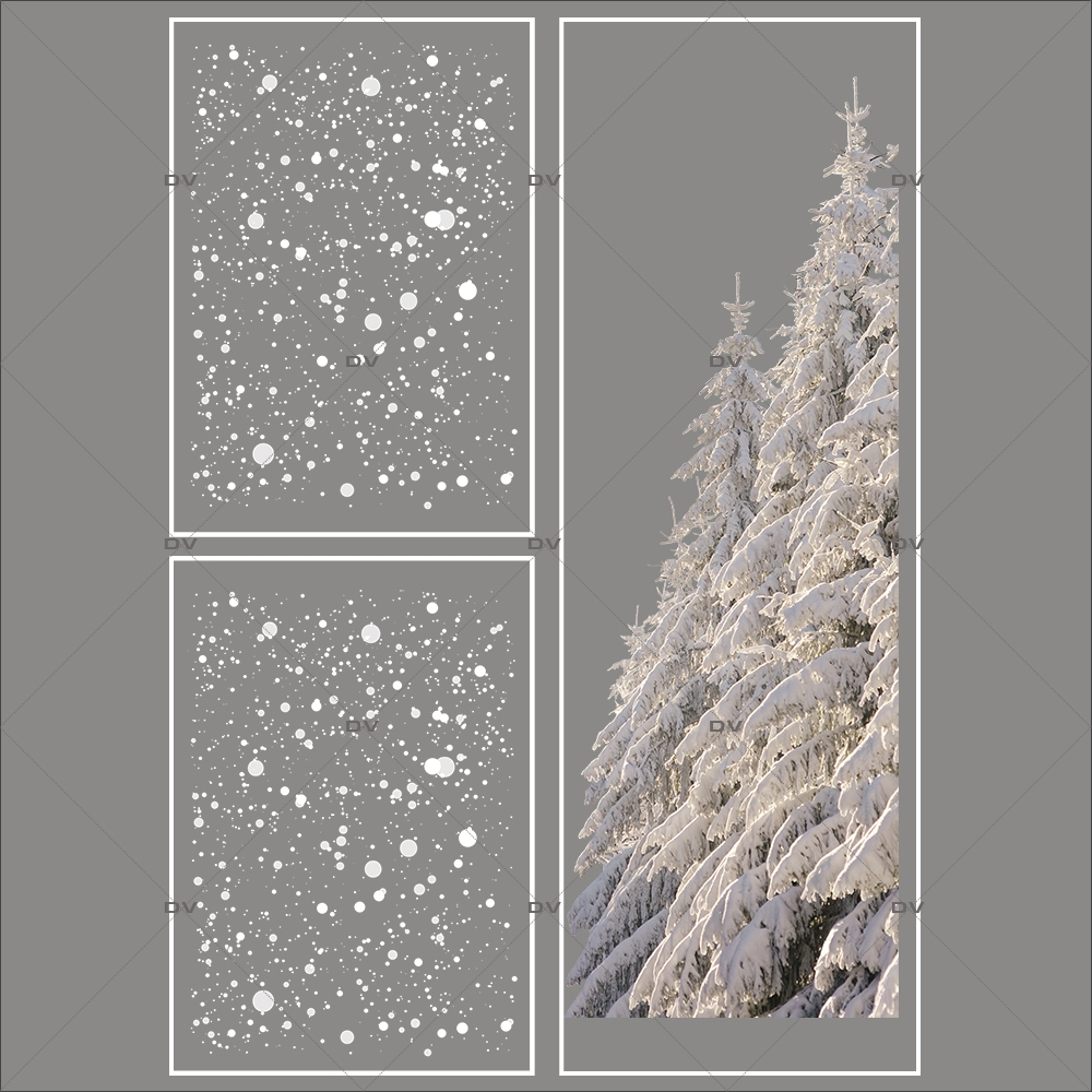 lot-promotionnel-3-stickers-vitrine-noel-polaire-frises-flocons-foret-sapins-enneigés-electrostatique-sans-colle-repositionnable-DECO-VITRES-KIT65