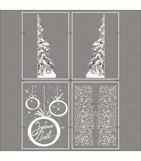 lot-promotionnel-4-stickers-vitrine-noel-polaire-sapins-enneiges-boules-joyeux-noel-frises-de-flocons-electrostatique-sans-colle-repositionnable-DECO-VITRES-KIT67