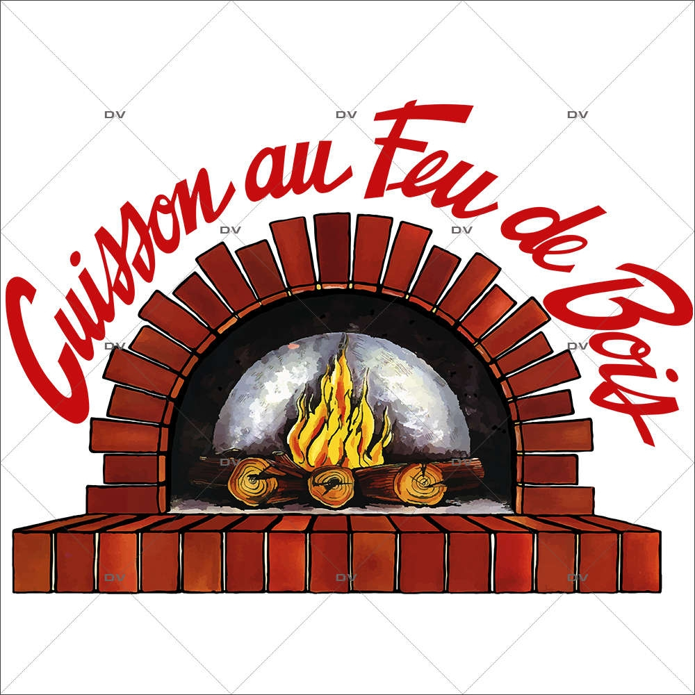 Sticker-four-cuisson-feu-de-bois-vitrophanie-décoration-vitrine-pizzeria-restaurant-snack-électrostatique-sans-colle-repositionnable-réutilisable-DECO-VITRES