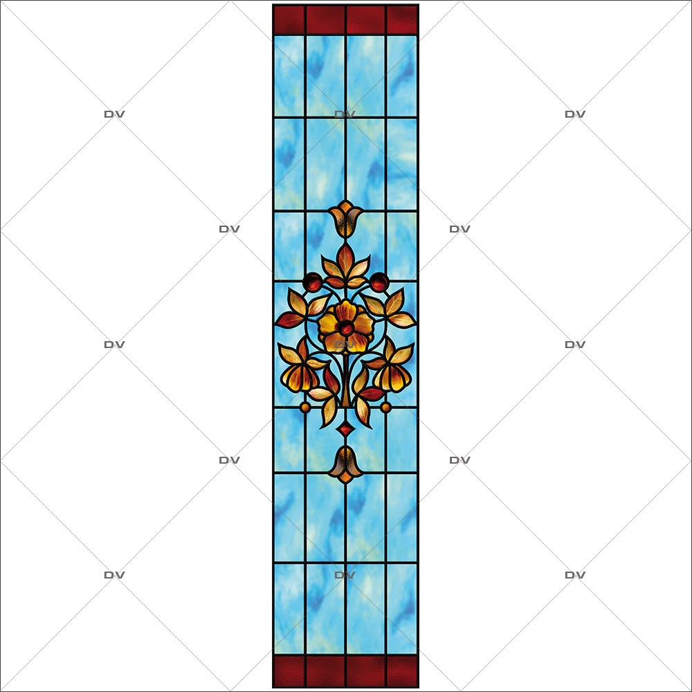 sticker-vitrail-fleur-art-deco-format-personnalise-adhesif-effet-depoli-DECO-VITRES-VITP1945 sticker-vitrail-fleur-art-deco-format-personnalise-adhesif-effet-depoli-DECO-VITRES-VITP1945