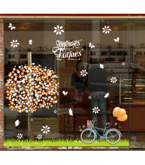 photo-sticker-printemps-fleurs-arbre-bicyclette-herbe-papillons-ballons-texte-joyeuses-paques-decoration-vitrine-vitrophanie-electrostatique-sans-colle-reutilisable-DECO-VITRES