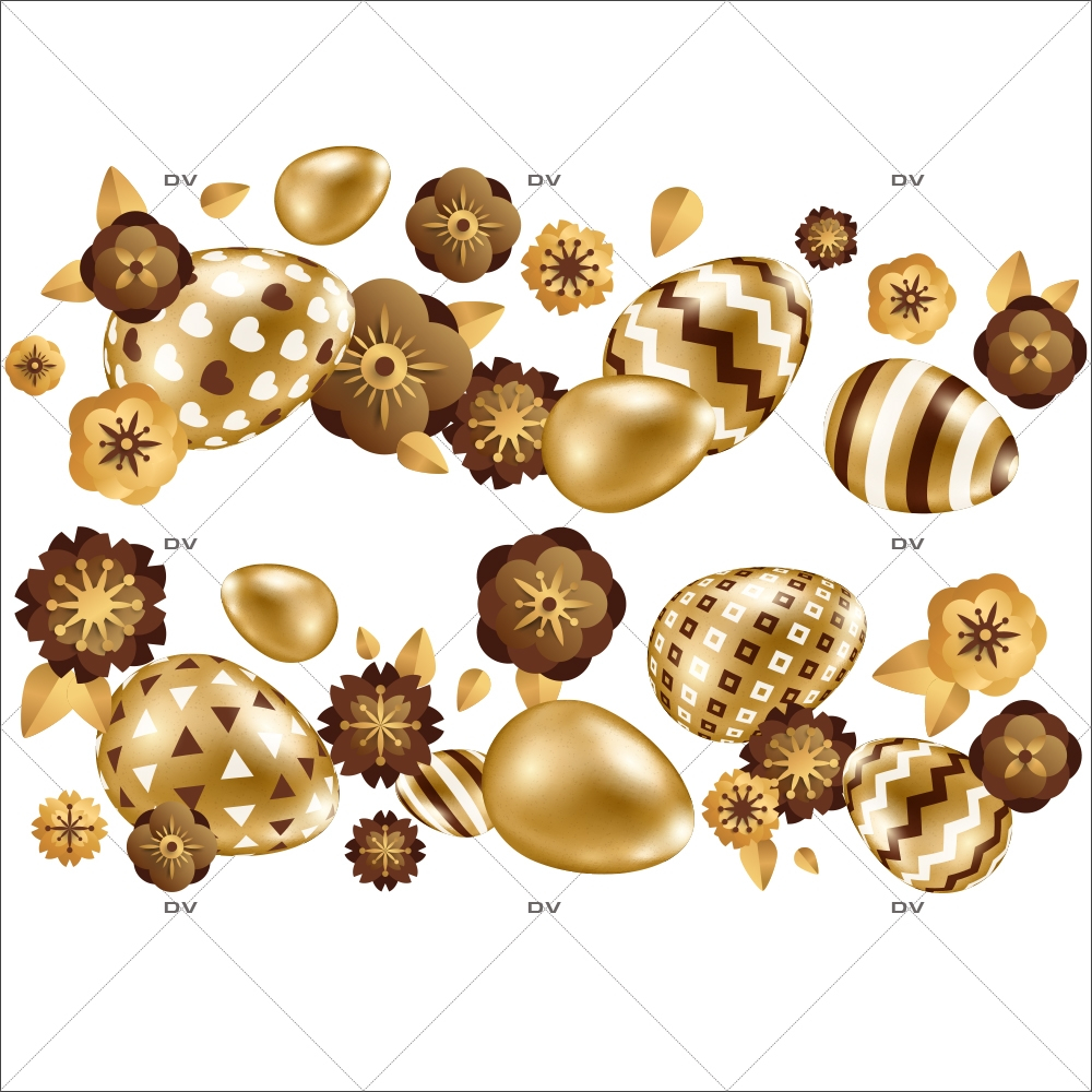 sticker-frises-oeufs-de-paques-horizontales-fleurs-doré-chocolat-decoration-vitrine-paques-vitrophanie-electrostatique-sans-colle-reutilisable-DECO-VITRES-PAQ103