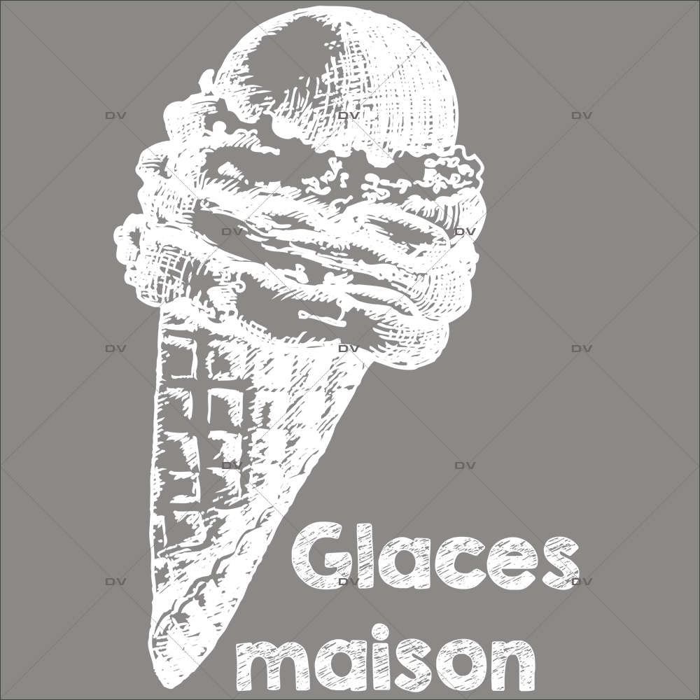 Sticker-cornet-de-glace-maison-blanc-vitrophanie-décoration-vitrine-spécial-boulangerie-pâtisserie-salon-de-thé-électrostatique-sans-colle-repositionnable-réutilisable-DECO-VITRES