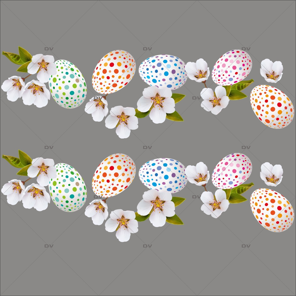 PRINT9 - Sticker frises de fleurs de cerisier