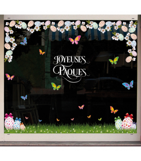 photo-sticker-lapin-oeufs-texte-joyeuses-paques-frise-herbes-papillons-multicolores-decoration-vitrine-vitrophanie-electrostatique-sans-colle-reutilisable-DECO-VITRES