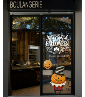 vitrine-halloween-stickers-electrostatiques-vitrophanie-boulangerie-patisserie-citrouille-ballon-gateau-cup-cake-boo-texte-happy-halloween-deco-vitres