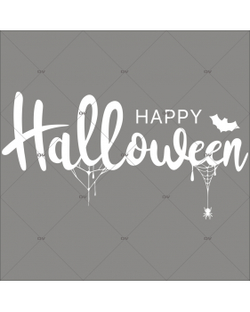 HALL95 - Sticker texte Happy Halloween