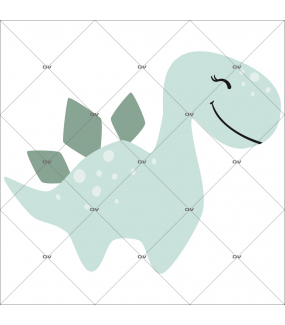 sticker-gentil-dinosaure-rieur-stegosaure-prehistoire-chambre-bébé-fille-enfant-tissu-adhesif-enlevable-encres-ecologiques-latex-sans-pvc-DECO-VITRES-ST144