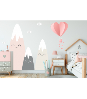 photo-stickers-montgolfiere-coeurs-montagnes-rieuses-et-endormie-soleil-et-nuages-chambre-enfant-fille-tissu-adhesif-enlevable-encres-ecologiques-latex-sans-pvc-deco-vitres