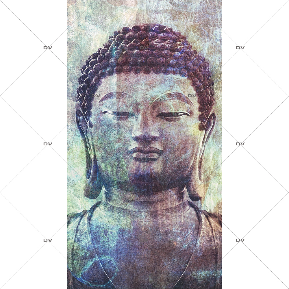 Sticker-géant-bouddha-asiatique-ambiance-zen-adhésif-encres-écologiques-latex-décoration-intérieure-DECO-VITRES