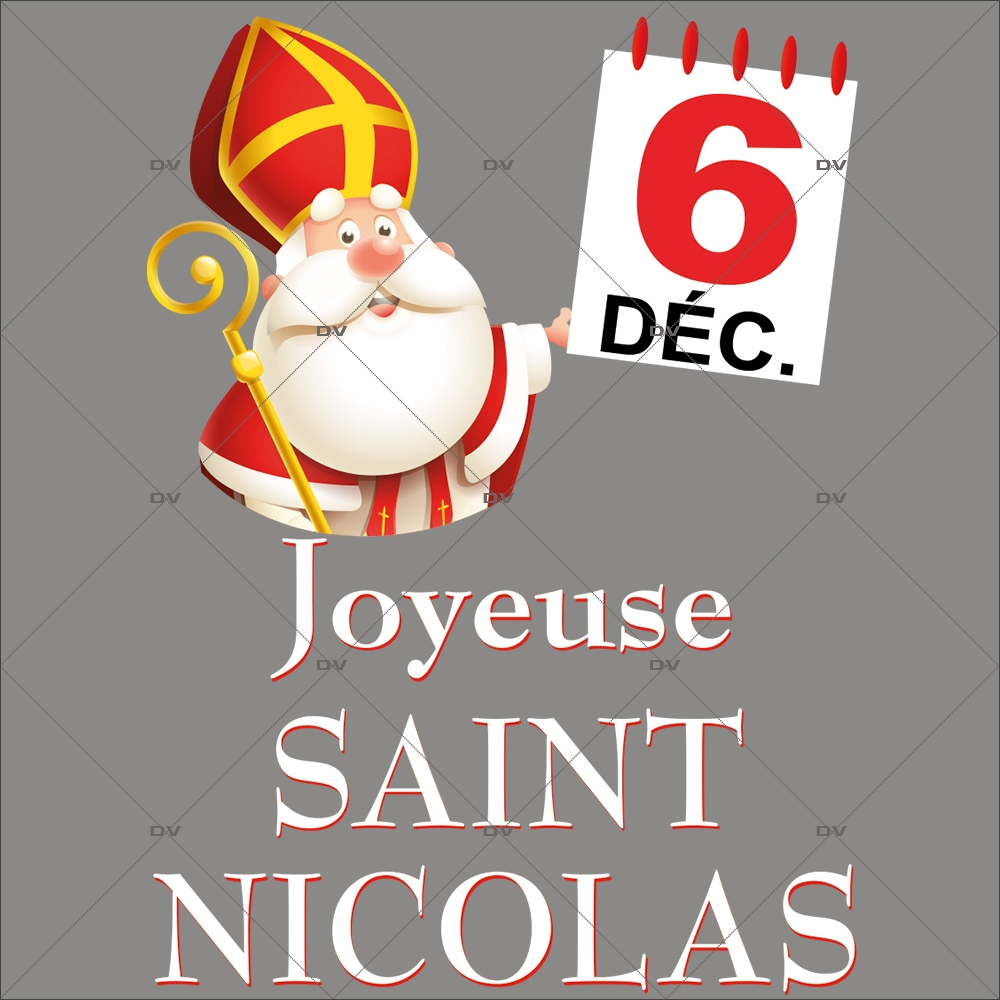 sticker-joyeuse-saint-nicolas-mitre-canne-calendrier-6-decembre-noel-theme-cartoon-vitrine-noel-electrostatique-vitrophanie-sans-colle-DECO-VITRES-SN3