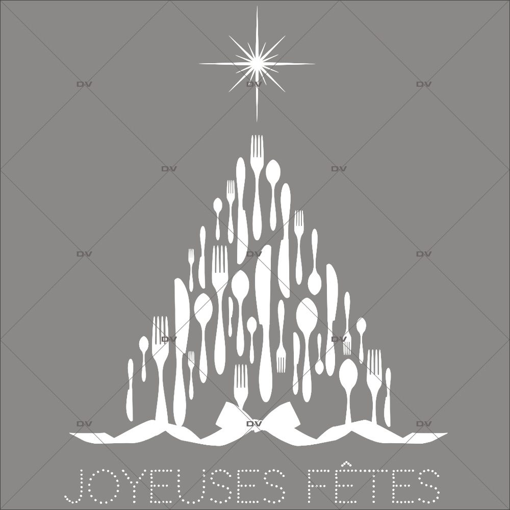 sticker-sapin-couverts-de-noel-texte-joyeuses-fetes-noeud-cadeau-blanc-noel-theme-gourmet-restaurant-vitrine-noel-electrostatique-vitrophanie-sans-colle-DECO-VITRES-SP38