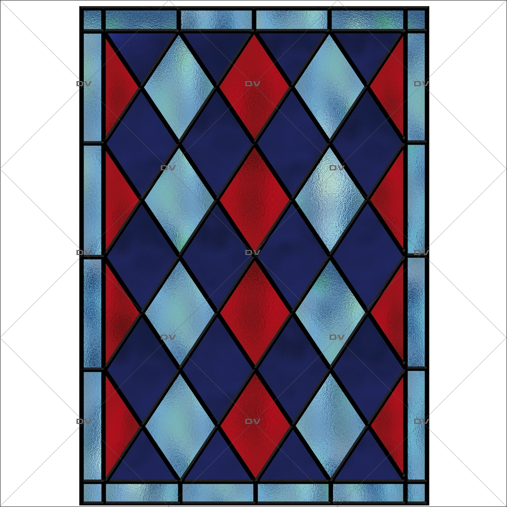 sticker-vitrail-effet-depoli-arlequin-losanges-bleu-rouge-geometrique-DECO-VITRES-VIT45 sticker-vitrail-effet-depoli-arlequin-losanges-bleu-rouge-geometrique-DECO-VITRES-VIT45